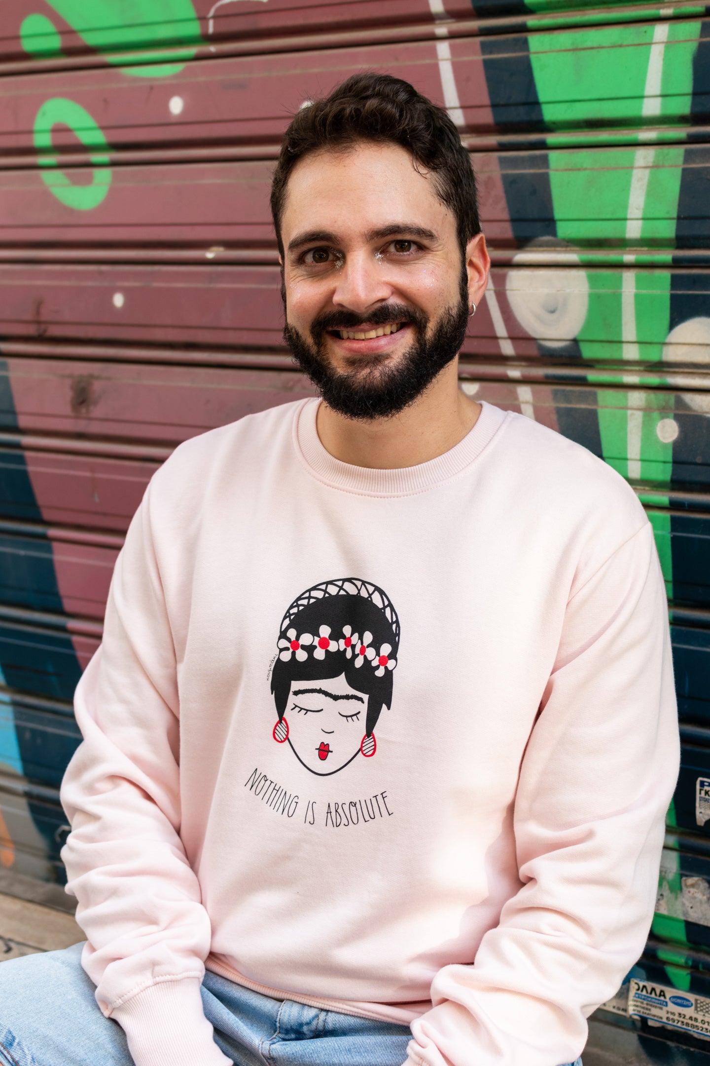 Frida | Light Pink  Unisex Sweatshirt