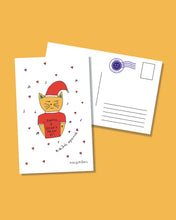 Load image into Gallery viewer, Santa cat | Card
