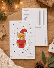 Load image into Gallery viewer, Santa cat | Card
