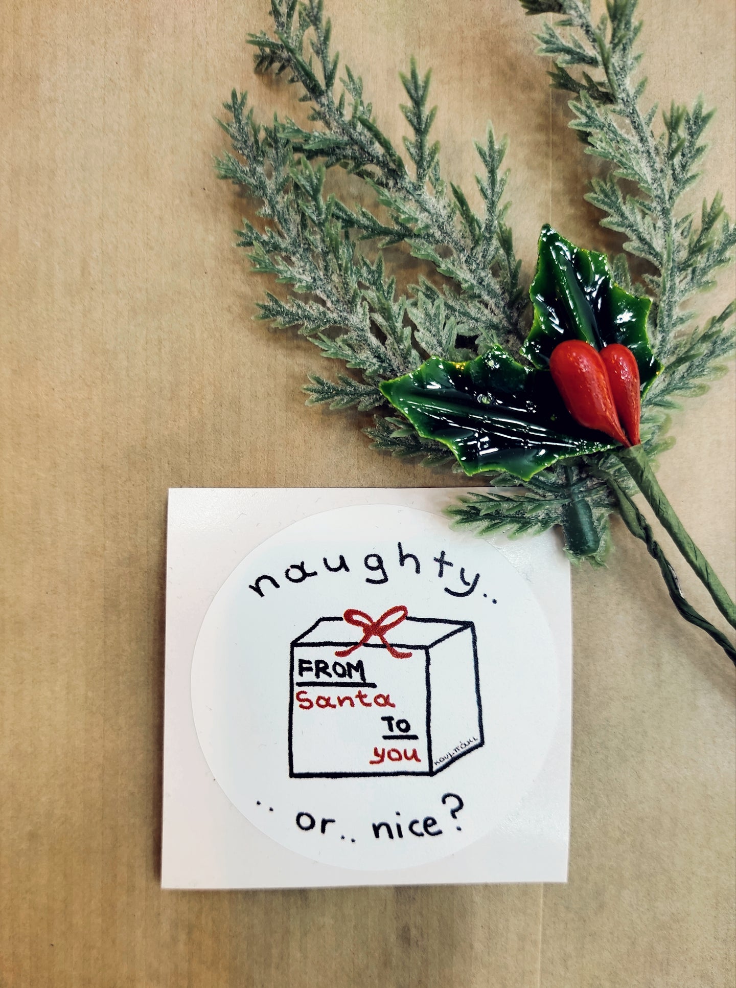 Naughty or nice? | Sticker